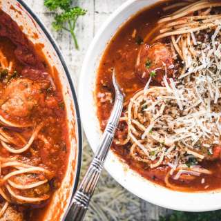 Spaghetti and Meatball Soup