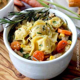 Lemon Chicken Tortellini Soup