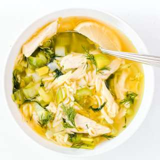 Lemony Chicken Soup with Orzo