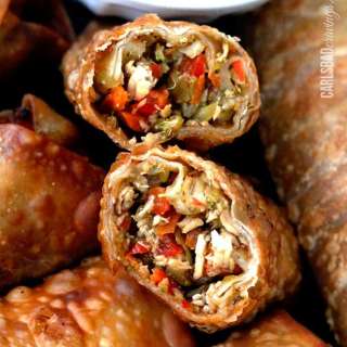 Sesame Chicken Egg Rolls