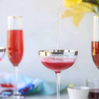 Rosé Hibiscus Mimosas