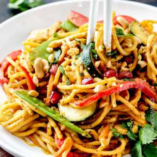 Thai Pumpkin Pasta with chicken option)