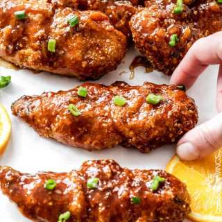Sweet and Spicy Baked Orange Chicken Tenders