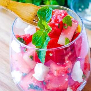 Watermelon Feta Salad with Mint Only 6-Ingredients