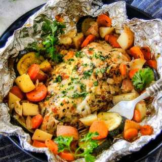 Italian Mozzarella Chicken Foil Packets