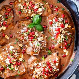 Asian Pomegranate Coconut Chicken Skillet