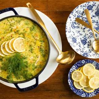 Avgolemono (Greek Chicken Pasta Soup)