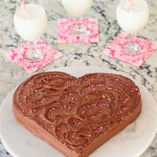 Ridiculously Easy Chocolate Valentine Cake (One-Bowl, No-Mixer)