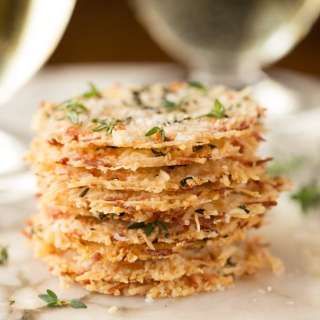 Parmesan Crisps with Thyme and Sea Salt