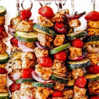 Chicken Souvlaki with Feta Yogurt Dip
