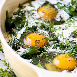 Baked Eggs Florentine