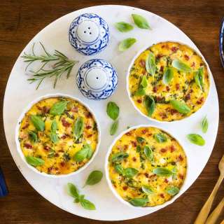 Fresh Herb and Ham Crustless Quiche(s)