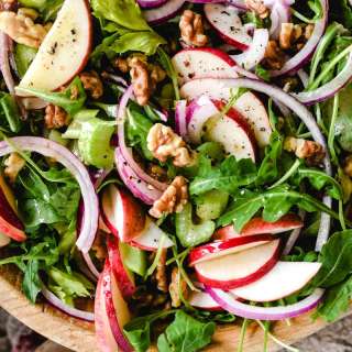 Apple Salad with Celery and Walnuts