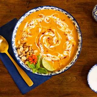 Roasted Sweet Potato Golden Pepper Soup