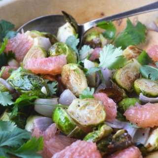 Roasted Brussels Sprouts and Pomelo Salad