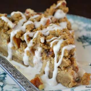 Spiced Pear Gingerbread Crumb Cake