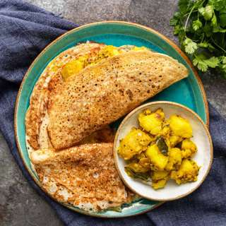 Masala Dosa (Stuffed Crepes) + Video
