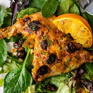 Vinegar Chicken with Orange and Cherries