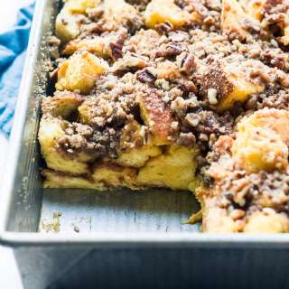 Eggnog Streusel French Toast Casserole