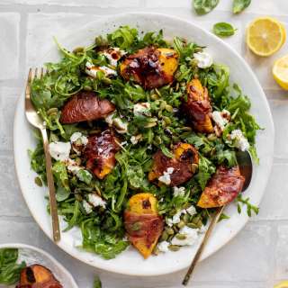 Grilled Prosciutto Peaches