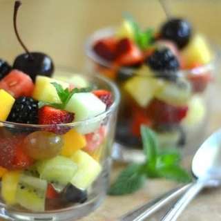 Fruit Cocktail with Rum Simple Syrup