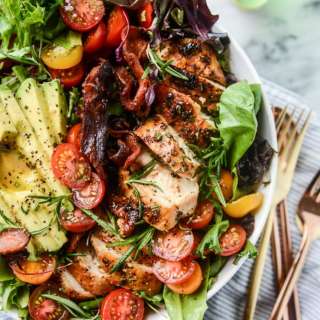 Rosemary Chicken, Bacon and Avocado Salad