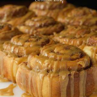 Easy Cinnamon Rolls with Caramel Icing