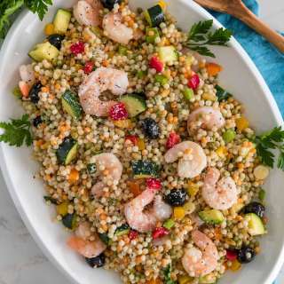 Mediterranean Couscous Salad with Shrimp