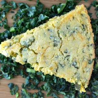 Cheddar Kale Skillet Cornbread