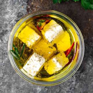 Marinated Feta Cheese with Herbs and Chiles