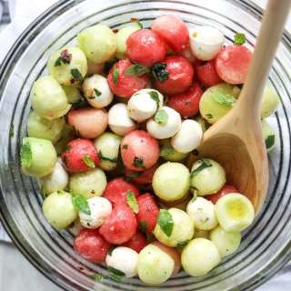 Marinated Mozzarella Melon Salad