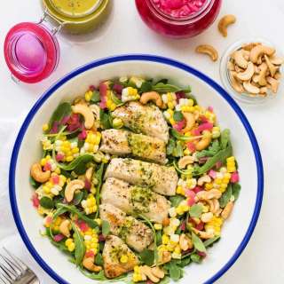 Lemon Oregano Chicken and Corn Salad