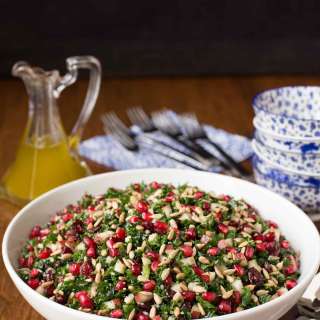 Pear and Pomegranate Kale Salad