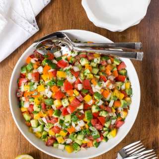 Turkish Shepherd's Tomato Cucumber Salad