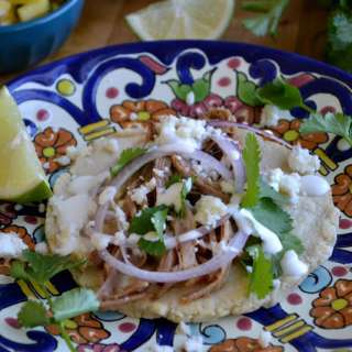 Slow Cooked Sangria Carnitas with Sopes