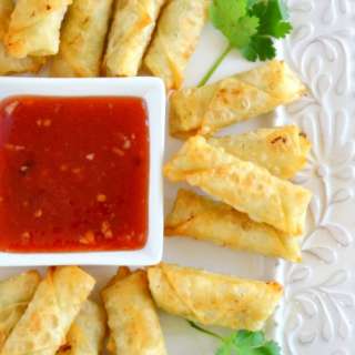 Mini Shrimp Rolls with Homemade Plum Sauce