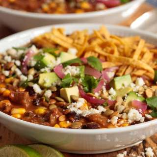 Instant Pot (or oven) Black Been Beef Tortilla Soup