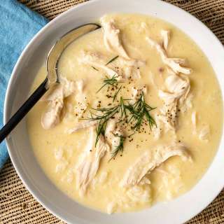 Greek Avgolemono Soup with Chicken