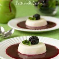 Irish Blackberry Soup with Buttermilk Custard