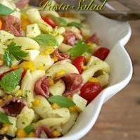 Pesto, Pepper and Sopressato Pasta Salad