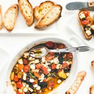 Baked Feta Bruschetta