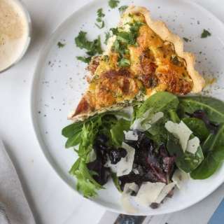 Burst Tomato, Prosciutto and Goat Cheese Quiche