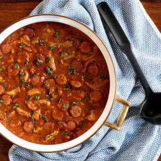 Make-Ahead Chicken and Andouille Gumbo
