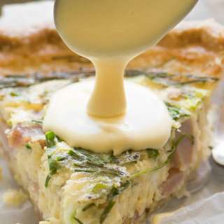 Eggs Benedict Quiche with Hollandaise Sauce