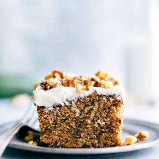 Cinnamon Zucchini Walnut Cake with Cream Cheese Frosting
