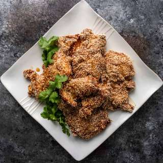Baked Sesame Chicken with Honey Sauce
