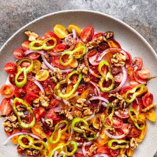 Turkish Tomato Salad with Pomegranate Molasses