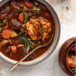 Irish Stout Beef Stew with Herbed Dumplings