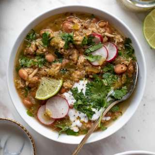 Chicken Verde Soup with Salted Yogurt