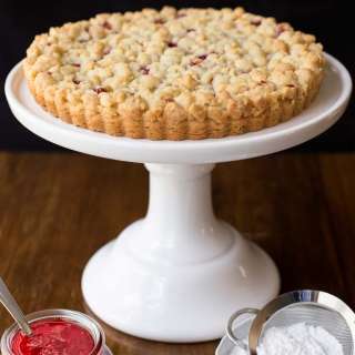 Raspberry Jam Shortbread Tart